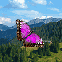 Mariposa rosa