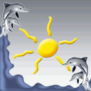 Delfínes y sol